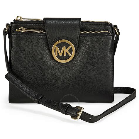 michael kors all black handbag|michael kors crossbody bag black.